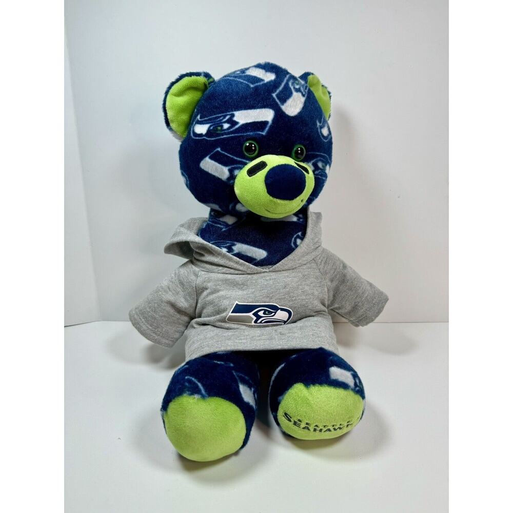 Build A Bear NFL Seattle Seahawks 16 Inch Plush Football Fan Collectible